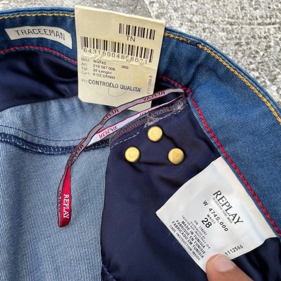 Replay Women Jeans Blue Skinny TRACEEMAN Cotton Denim Jean Size 28(30X32) $180 - Picture 8 of 9
